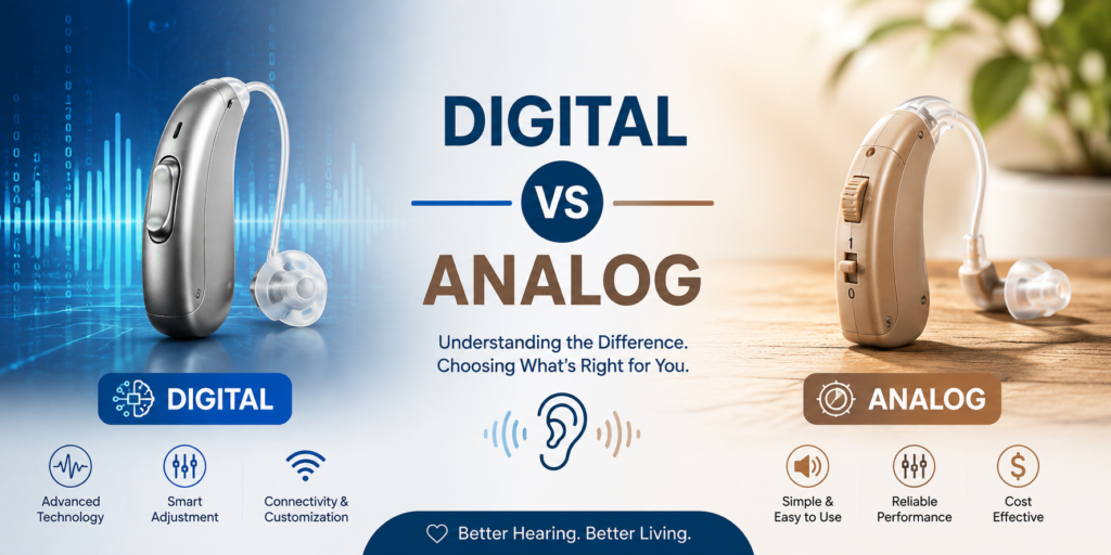 digital vs analog hearing aids